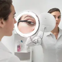 InnovaGoods Specchio con Lente d'Ingrandimento LED con Braccio Flessibile e Ventosa Mizoom IG814786