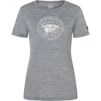 Super.natural Women's Exploring Tee Maglia merino Donna (XL, grigio/bianco)