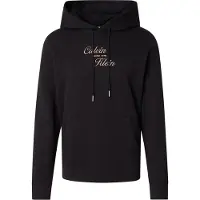 Calvin Klein Long Sleeve Classic 350gsm Terry Script Black Taglia: L | Felpe con cappuccio Outlet | Uomo | Nero
