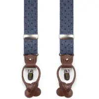 Suitable Bretelle Denim a Pois Donkerblauw Blu Blu scuro