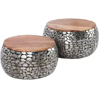 Invicta Tavolino da caffè 66 cm, legno, colore argento, design moderno, ideale per il soggiorno. ACQUISTA ORA