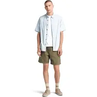 Timberland Short Sleeve Stretch Poplin Shirt Light Blue Taglia: XL | Camicie Casual Outlet | Uomo | Blu