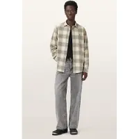 AllSaints Yuki Ls Shirt Sandshell Taupe Taglia: L | Camicie Casual Outlet | Uomo | Nero
