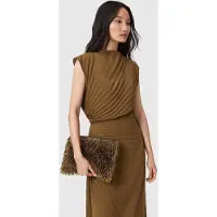 AllSaints Bettina Bead Clutch Warm Brass Taglia: OS | Pochette Outlet | Donna