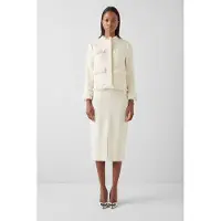 Lk bennett Moss Jacket Cream Taglia: 18 | Blazers Outlet | Donna | Bianco