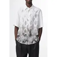 NN07 Quinsy Ss 5971 Short Sleeve Black Print Taglia: S | Camicie Casual Outlet | Uomo | Nero