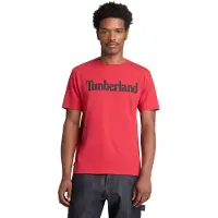 Timberland Wordmark Logo Short Sleeve Tee Medium Red Taglia: XL | Magliette basic Outlet | Uomo | Rosso