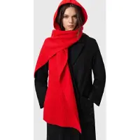AllSaints Wren Hooded Scarf Crimson Red Taglia: OS | Sciarpe Outlet | Donna | Rosso