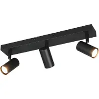 TRIO Leuchten Faretto Taryn, nero opaco, lunghezza 45 cm, a 3 luci, mini GU10