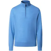 Hackett per uomo. HM7000205 Maglione con zip Ess Merino Hzip, blu (XL), Casual, Lana, Classico