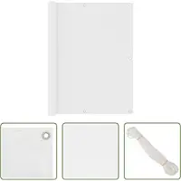 The Living Store Schermo privacy per balcone bianco 120x500 cm Tessuto Oxford