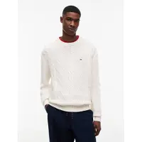 Tommy Hilfiger Regular Cable Knit Sweater White Taglia: M | Maglioni a maglia Outlet | Uomo | Bianco