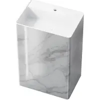 Steinberg Série 540 Lavabo sur pied, en îlot, angulaire, avec trou pour robinetterie, avec trop-plein, 600x420x900mm, 540712152, 540712152