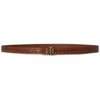 Ralph Lauren per donna. 412P15764002 Cintura in pelle con fibbia LRL marrone chiaro (M), Casual