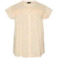 Zizzi Camicia da donna 'CALINE' giallo chiaro / rosa