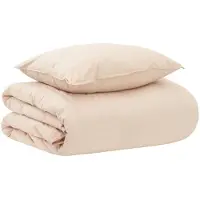 vidaXL Set di lenzuola beige 137 x 200 cm, cotone, kapok, poliestere