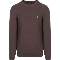 Lyle & Scott Engineered Rib Crew Neck Espresso Taglia: XL | Maglioni a maglia Outlet | Uomo