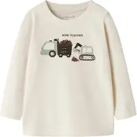 Name it Maglietta 'NBMKONTO' marrone scuro / verde pastello / nero / offwhite
