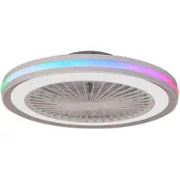 Mantra-Iluminacion Ventilatore da soffitto LED Gamer Big bianco DC silenzioso Ø 56 cm CCT RGB