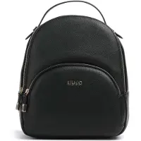 Liu Jo zaino con logo in pelle nera
