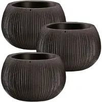 Wellhome Vaso Da Fiori Beton 13.6x18x18cm 3 Unità