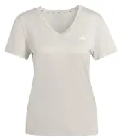 Adidas Women's Workout Essentials V-Neck T-Shirt Maglia funzionale Donna (M, beige/grigio)