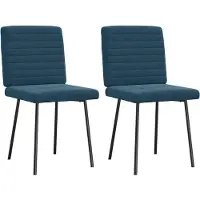 vidaXL Sedie da pranzo 2 pz. Velluto blu