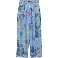 Desigual , pantaloni jeans regular in lyocell, Donna, Lyocell, Blu, 38