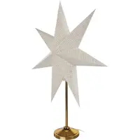 Emos Stella di carta natalizia bianca con supporto dorato 45 cm DCAZ15