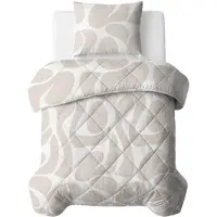 Royal Textile Sleeptime, coperta trapuntata "Lazy", colore taupe/beige, 140 x 200 cm, con federa inclusa