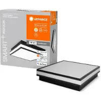 Ledvance ORBIS MAGNET SMART+ Wi-Fi 30x30cm, plafoniera LED dimmerabile per interni, 26W, temperatura colore 3000 - 6500K, 2500 lumen, lampada di design con innovativa montatura magnetica, nero