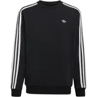 Adidas Originals Felpa '3-STRIPES LOOSE CREW' nero / bianco