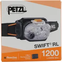 Petzl - Lampada frontale per alpinismo e scialpinismo - Swift RL Black/Orange - Arancione