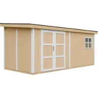 Timbela Casetta da giardino di 11,47 m² - H231x248x530 cm - M940-HARVEST HONEY