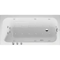 Duravit Baignoire balnéo Collection One, version à encastrer, simple dos, bâti-support, garniture de vidage et de trop-plein, système Combi P, 1500x750mm, 760609000CP1000, 760609000CP1000