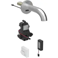 Geberit Robinetterie de lavabo Piave, saillie 170mm, avec mitigeur, alimentation par pile, pour boîtier de fonction encastré, 116.264.SN.1, 116.264.SN.1