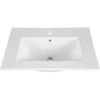 Meublorama Lavabo da incasso AXIS 60 cm in Vetroceramica bianco lucido
