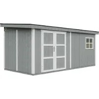 Timbela Casetta da giardino di 11,47 m² - H231x248x530 cm - M940-CAVERN STEEL