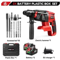 StarTech.com Trapano avvitatore a percussione elettrico - Modello a batteria - 21V - Motore brushless da 3500W - 4000 giri al minuto - Set con 2 batterie