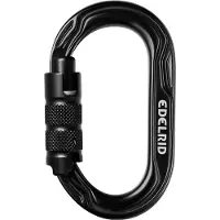 Edelrid Kiwi Triple Moschettoni a chiusura (One Size, nero)