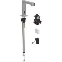 Geberit Robinetterie de lavabo Brenta, saillie 195mm, avec mélangeur, alimentation au réseau, pour boîtier de fonction encastré, 116.192.SN.1, 116.192.SN.1