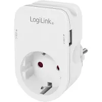 Logilink Adattatore con vassoio per smartphone bianco 1x porta USB-A + 1x porta USB-C