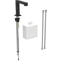Geberit Robinetterie de lavabo Brenta, saillie 195mm, alimentation par pile, avec mitigeur thermostatique, avec boîtier de fonction AP, 116.178.14.1, 116.178.14.1