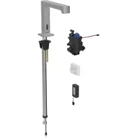Geberit Robinetterie de lavabo Brenta, saillie 195mm, avec mitigeur thermostatique, alimentation par pile, pour boîtier de fonction encastré, 116.198.SN.1, 116.198.SN.1