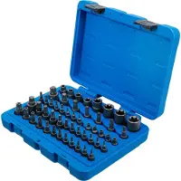 Bgs Set di inserti per bit e chiavi a bussola Profilo E / Profilo T (per Torx) / Profilo T (per Torx) con foro / Profilo TP (per Torx Plus) 52 pz - 9839