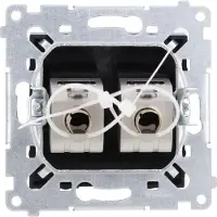 Kontakt-Simon Simon 54 Premium nero Presa per computer doppiamente schermata RJ45 cat. 6 con cappuccio D62E.01/49 6 con cappuccio D62E.01/49