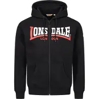 Lonsdale Giacca di felpa 'Garrigill' rosso / nero / bianco
