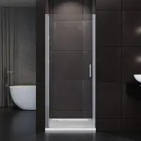 Sonni porta doccia a battente Porta doccia a nicchia a battente 86x185 cm, vetro temperato di sicurezza con nano rivestimento, con range di regolazione, montaggio a destra e a sinistra
