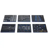 HBM Inserti con set di utensili 245 pezzi, per carrello portautensili, blu