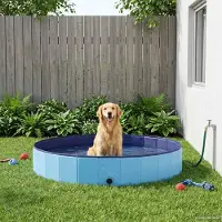 Syfax Piscina per Cani Ø300 x 38 cm PVC Spesso Blu